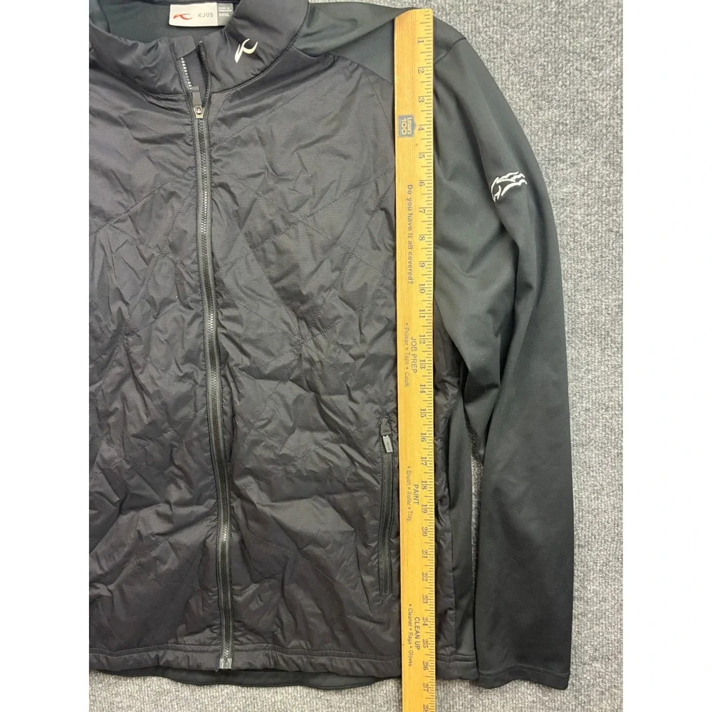 KJUS Retention Jacket Mens 54/XL Black Quilted Hybrid Full Zip Golf MG15-908